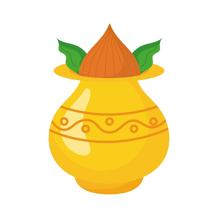 मुफ़्त वेक्टर vasant kalash illustration