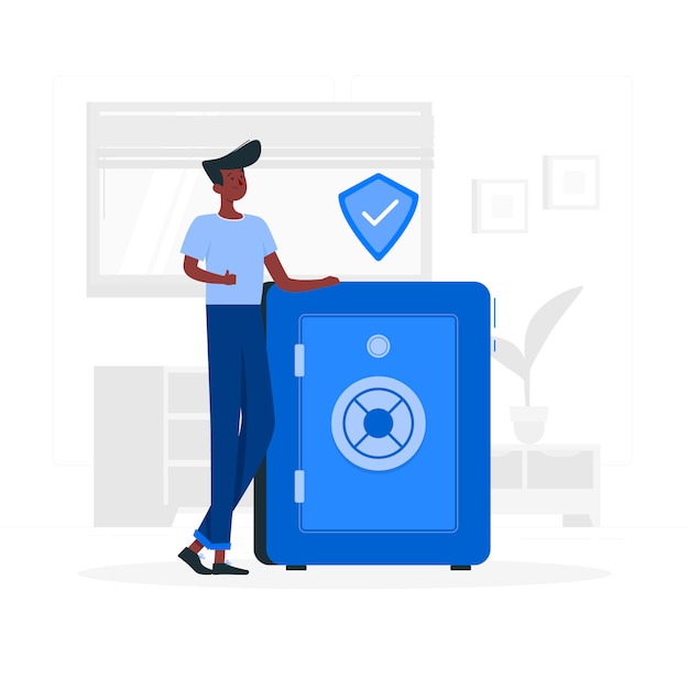 Free vector vault concept illustration