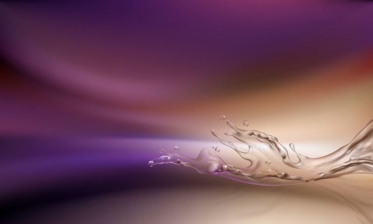 Free Vector vector 3d pink and golden background with water splash