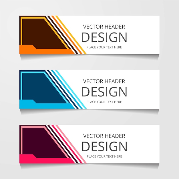 Free vector vector abstract banner design modern web template