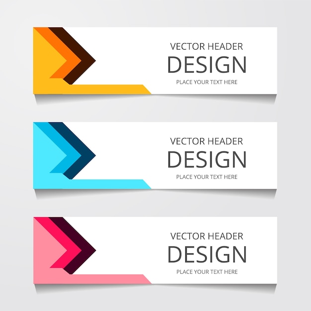 Free vector vector abstract banner design modern web template