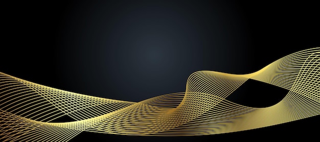 Бесплатное векторное изображение Вектор абстрактный черный и золотой роскошный фон с рефератами