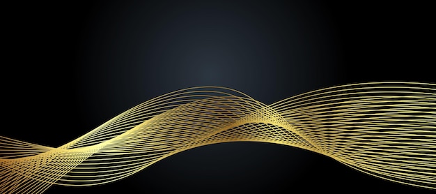 Free vector vector abstract black and gold luxury background with abstracts