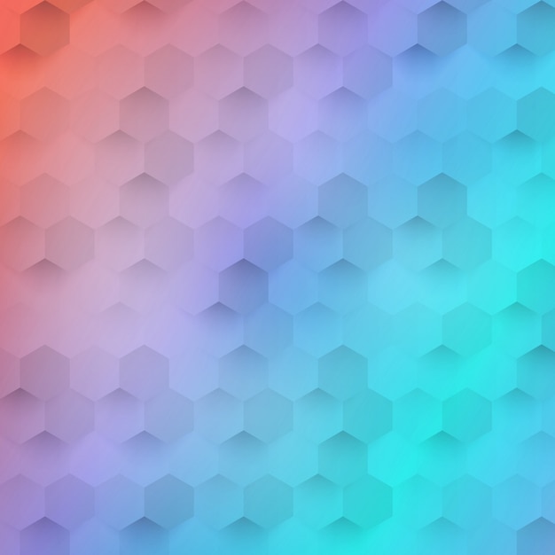 Free vector vector abstract color 3d hexagonal.