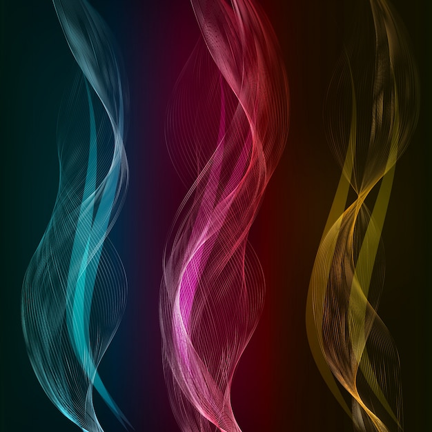 Vector Abstract color waves design element.