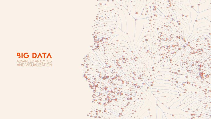 Free Vector vector abstract colorful graph big data information connection visualization social network financial analysis of complex databases visual information complexity clarification intricate data cloud