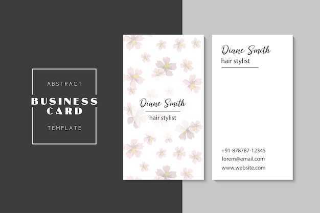 Vector abstract creative business cards (back and front set template)