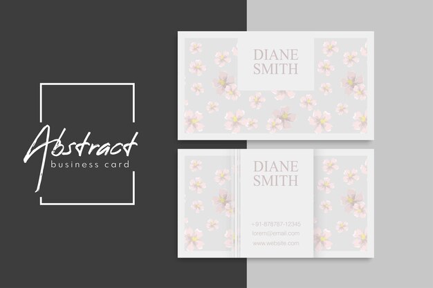 Vector abstract creative business cards (back and front set template)