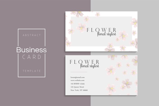 Vector abstract creative business cards (back and front set template)