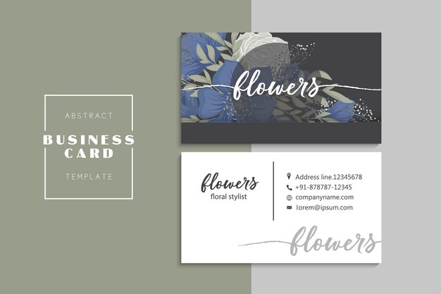 Vector abstract creative business cards (back and front set template)