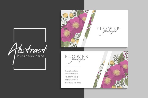 Vector abstract creative business cards (back and front set template)