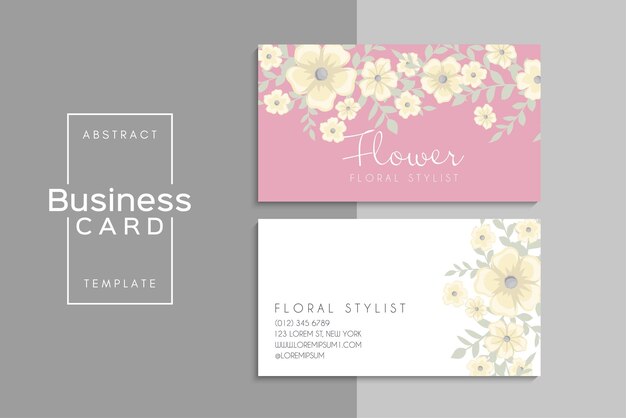 Vector abstract creative business cards (back and front set template)