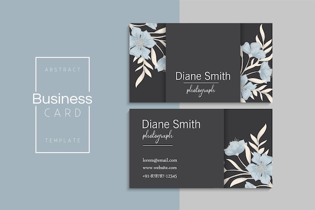 Vector abstract creative business cards (back and front set template)