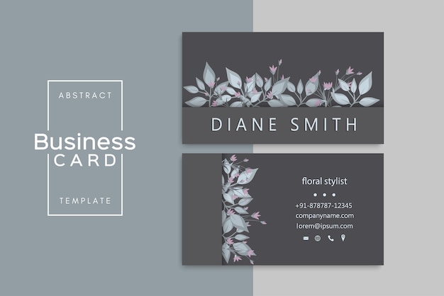 Vector abstract creative business cards (back and front set template)