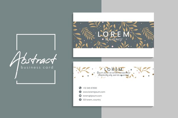 Vector abstract creative business cards (back and front set template)