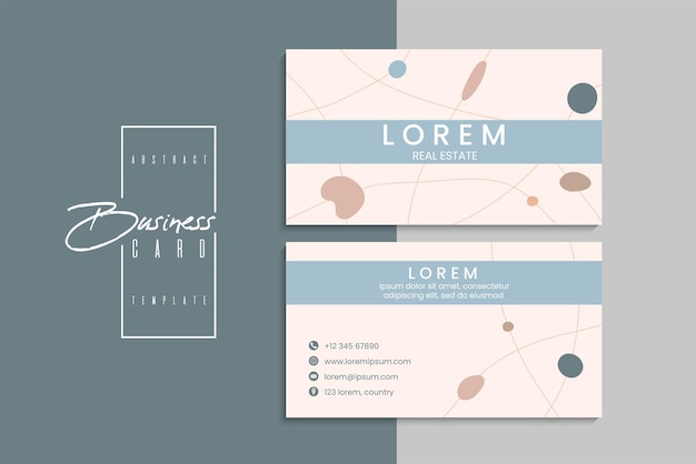 Vector abstract creative business cards (back and front set template)