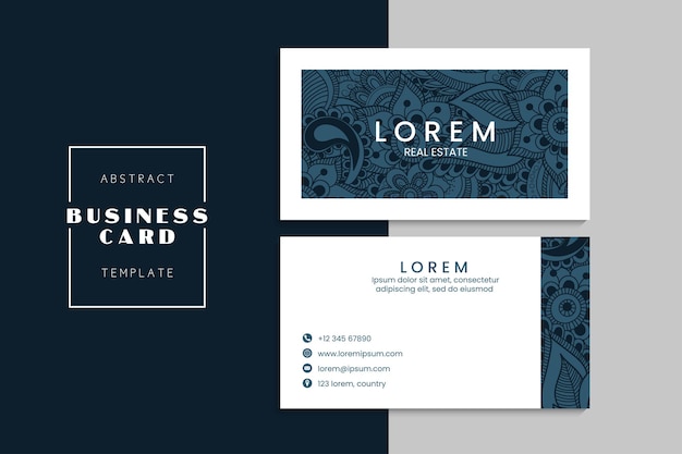 Vector abstract creative business cards (back and front set template)