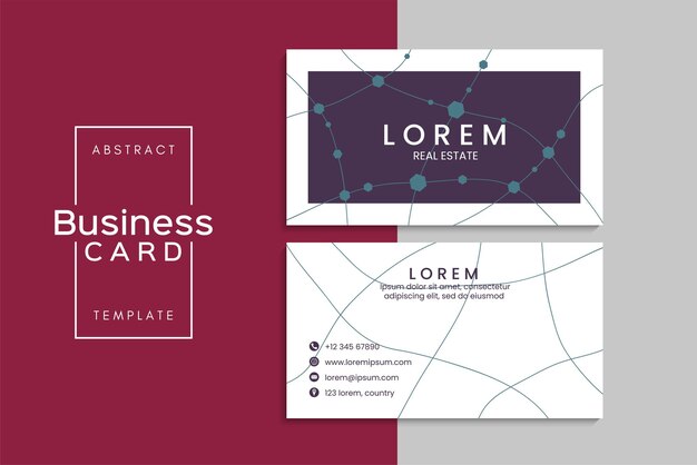 Vector abstract creative business cards (back and front set template)