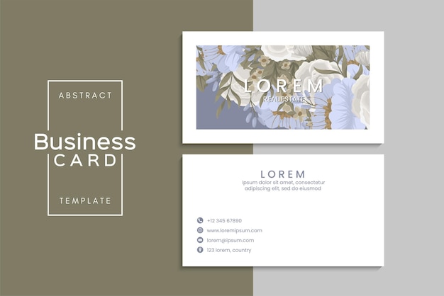 Vector abstract creative business cards (back and front set template)