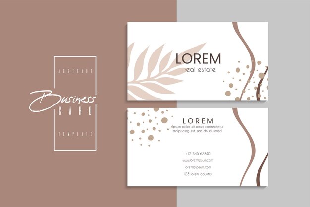 Vector abstract creative business cards (back and front set template)