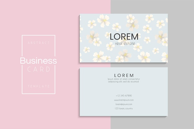 Vector abstract creative business cards (back and front set template)