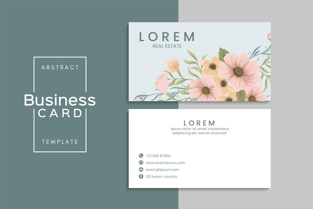Vector abstract creative business cards (back and front set template)