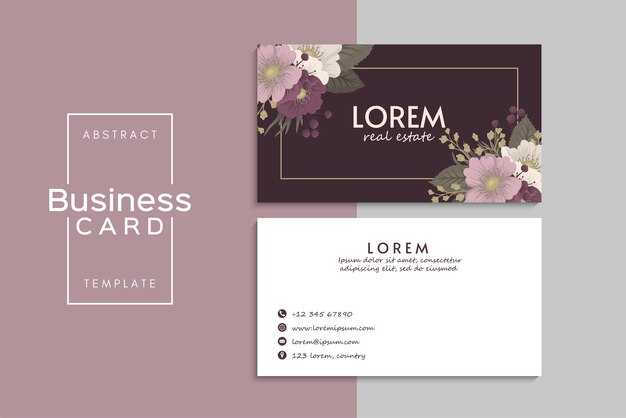 Vector abstract creative business cards (back and front set template)