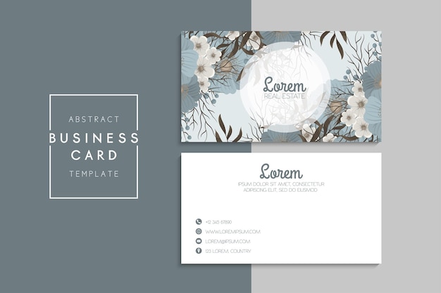 Vector abstract creative business cards (back and front set template)