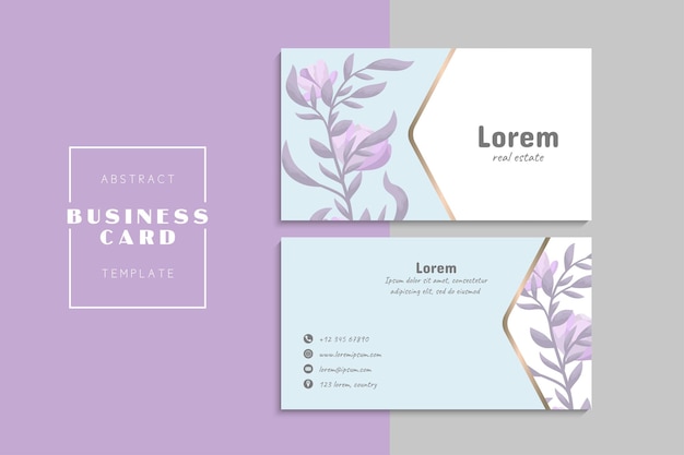 Vector abstract creative business cards (back and front set template)