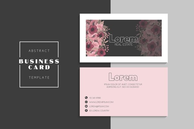 Vector abstract creative business cards (back and front set template)