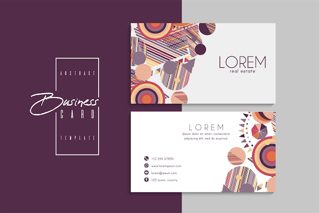 Free vector vector abstract creative business cards (back and front set template)