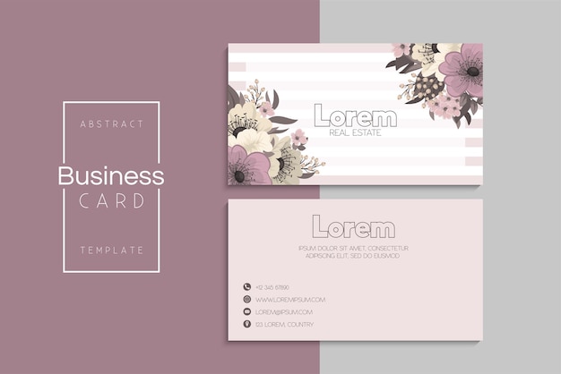 Vector abstract creative business cards (back and front set template)