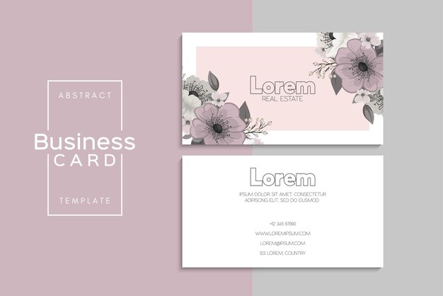 Vector abstract creative business cards (back and front set template)