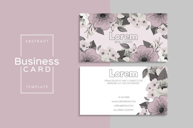 Vector abstract creative business cards (back and front set template)