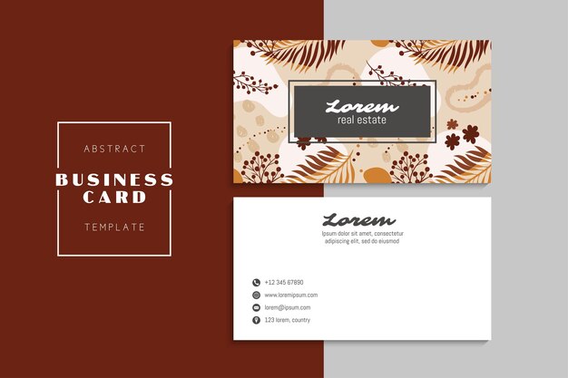 Vector abstract creative business cards (back and front set template)