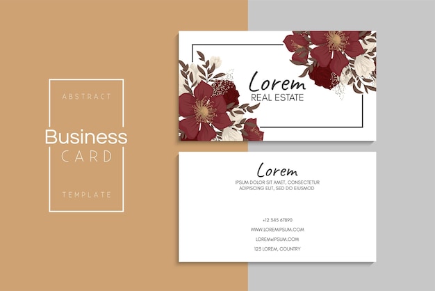 Vector abstract creative business cards (back and front set template)