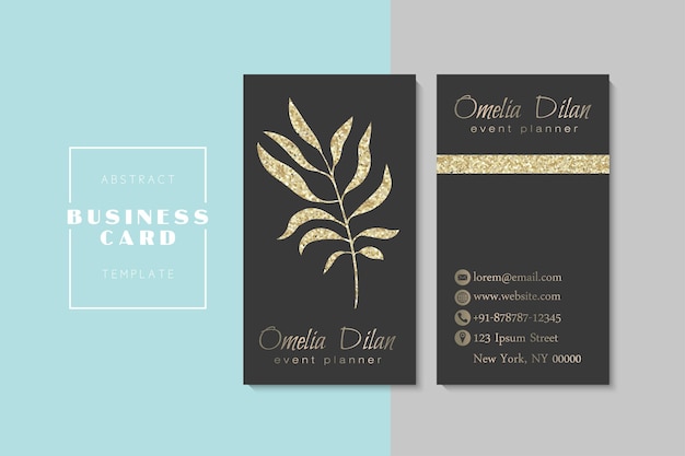 Vector abstract creative business cards (back and front set template)