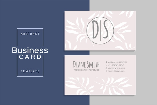 Vector abstract creative business cards (back and front set template)