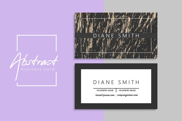 Vector abstract creative business cards (back and front set template)