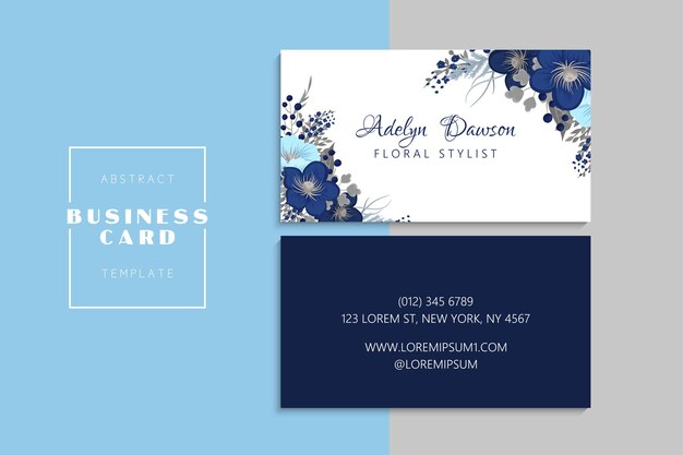 Vector abstract creative business cards (back and front set template)