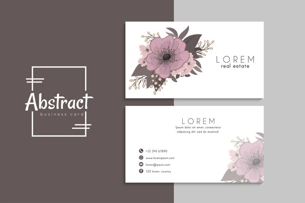 Vector abstract creative business cards (back and front set template)