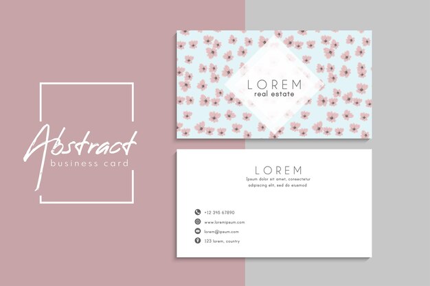 Vector abstract creative business cards (back and front set template)