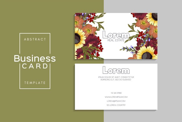 Vector abstract creative business cards (back and front set template)