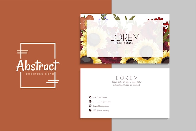 Vector abstract creative business cards (back and front set template)