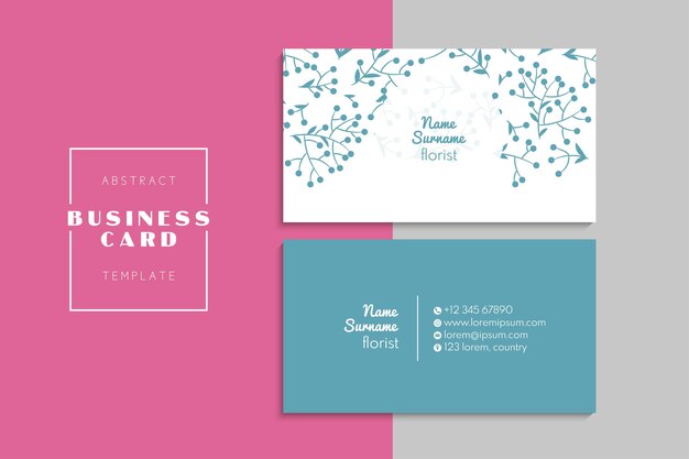 Vector abstract creative business cards (back and front set template)