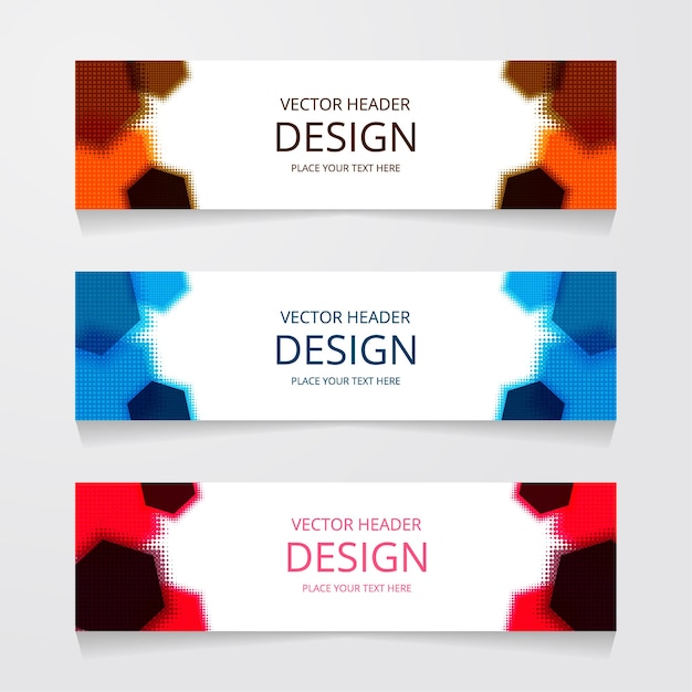 Free vector vector abstract geometric design banner web template.