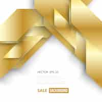 Free vector vector abstract geometric gold background