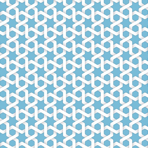 Vector abstract geometric islamic background. Based on ethnic muslim ornaments. Intertwined paper stripes. Elegant background for cards, invitations etc.