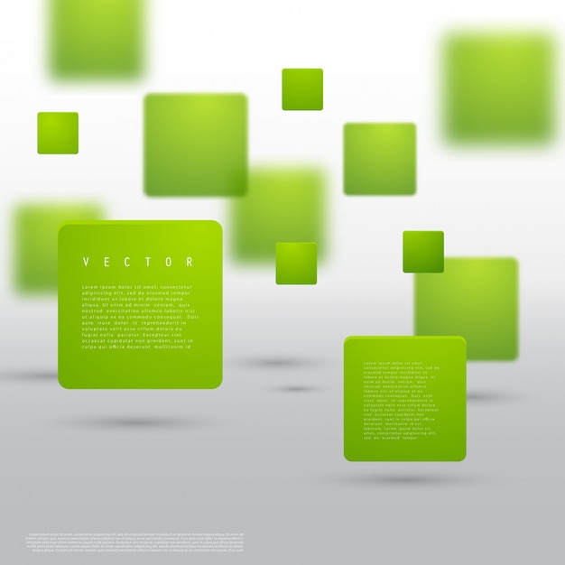 Free vector vector abstract geometric shape from green cubes.