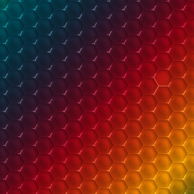 Vector Abstract hexagon shape design template.